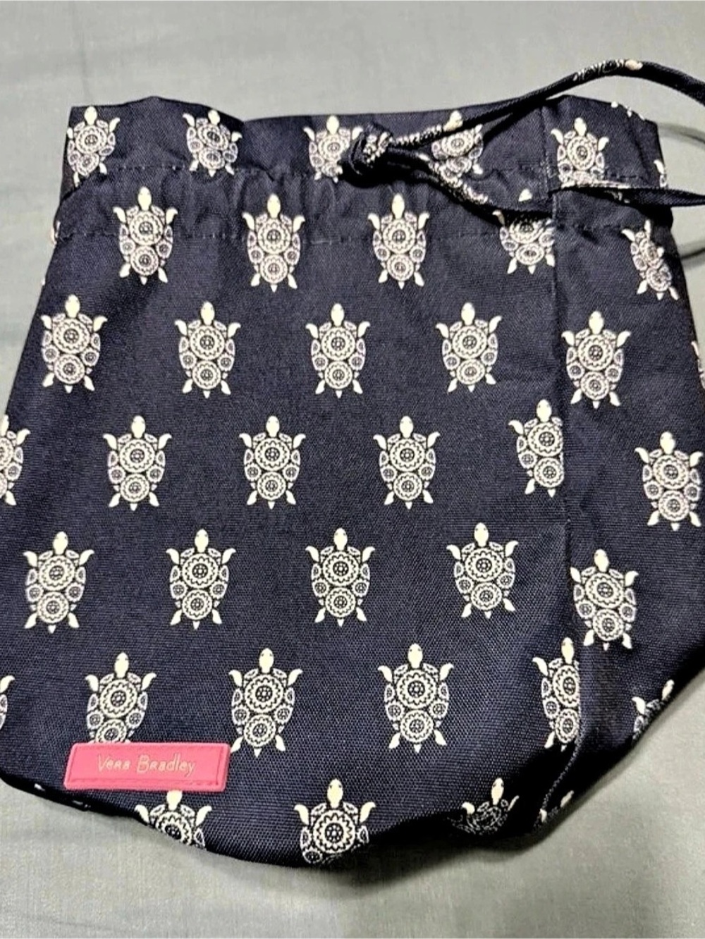 Vera Bradley Just Turtles Drawstring Ditty Bag Pouch